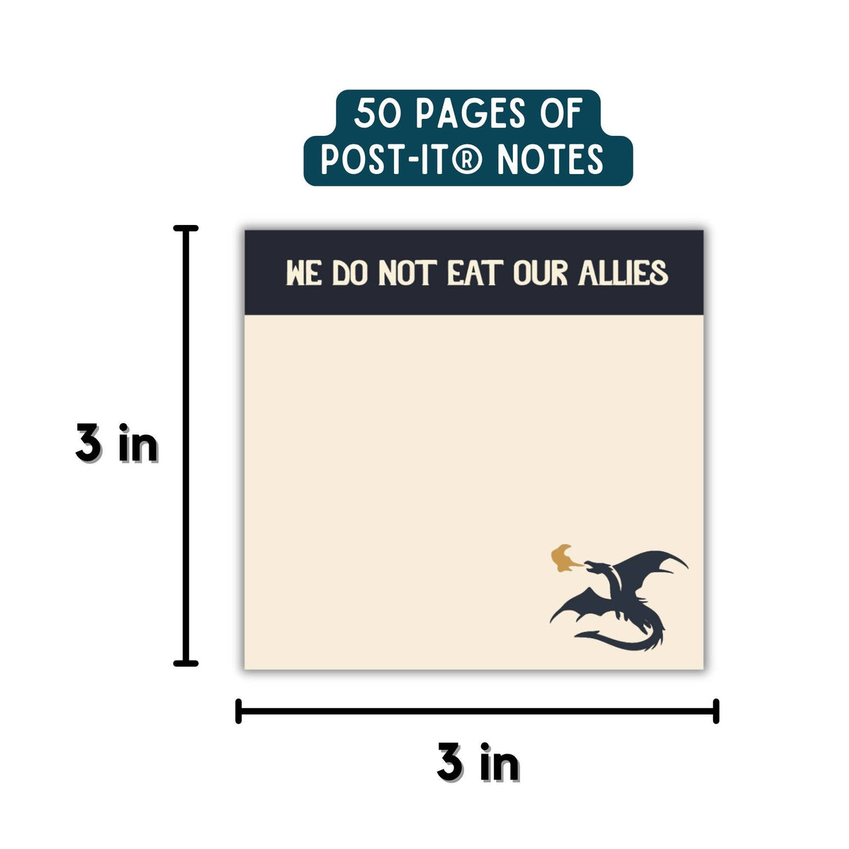 We Do Not Eat Our Allies Sticky Notes | Fourth Wing