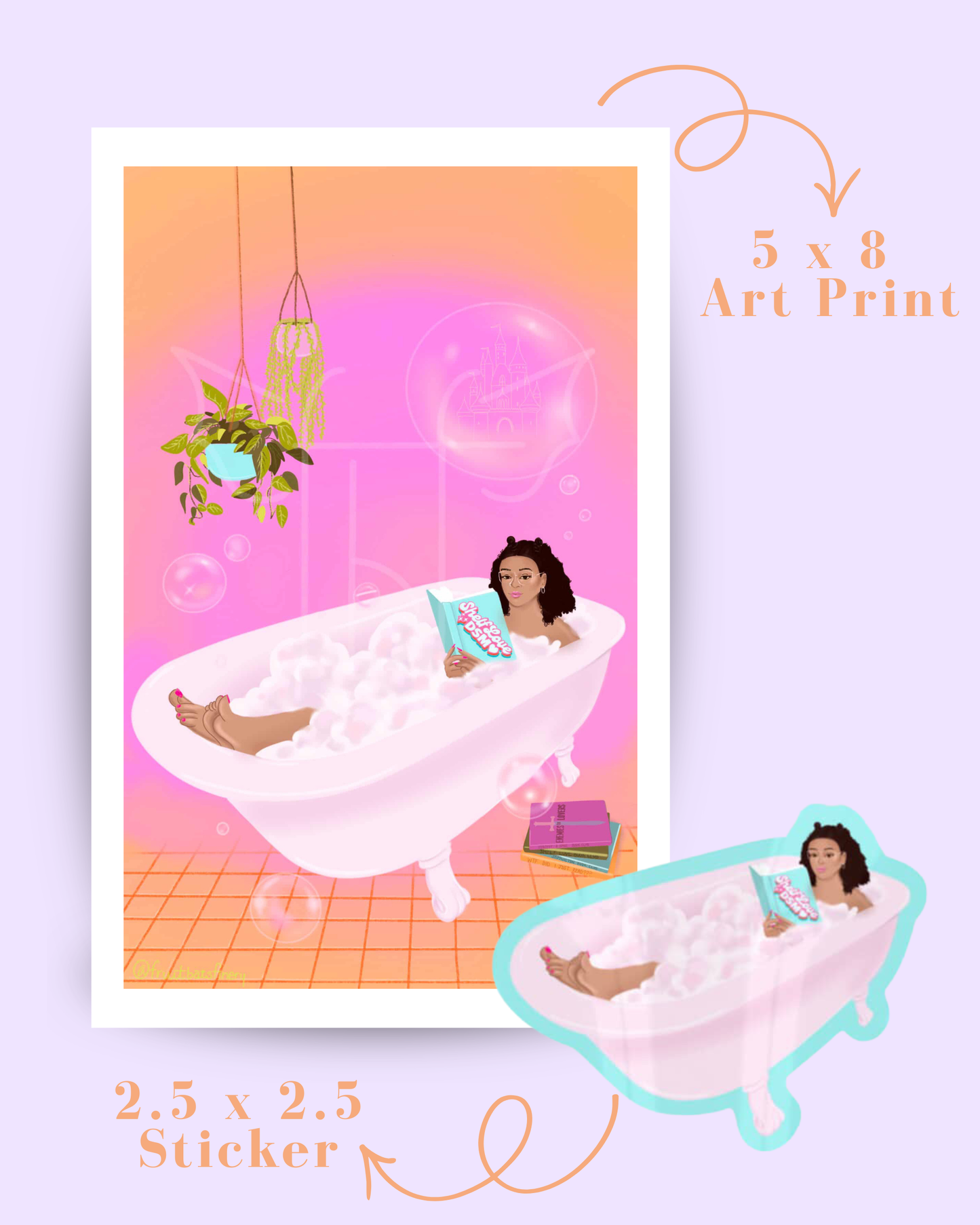 Fruit Bats Finery x Shelf Love DSM Bathtub Bookworm Collection