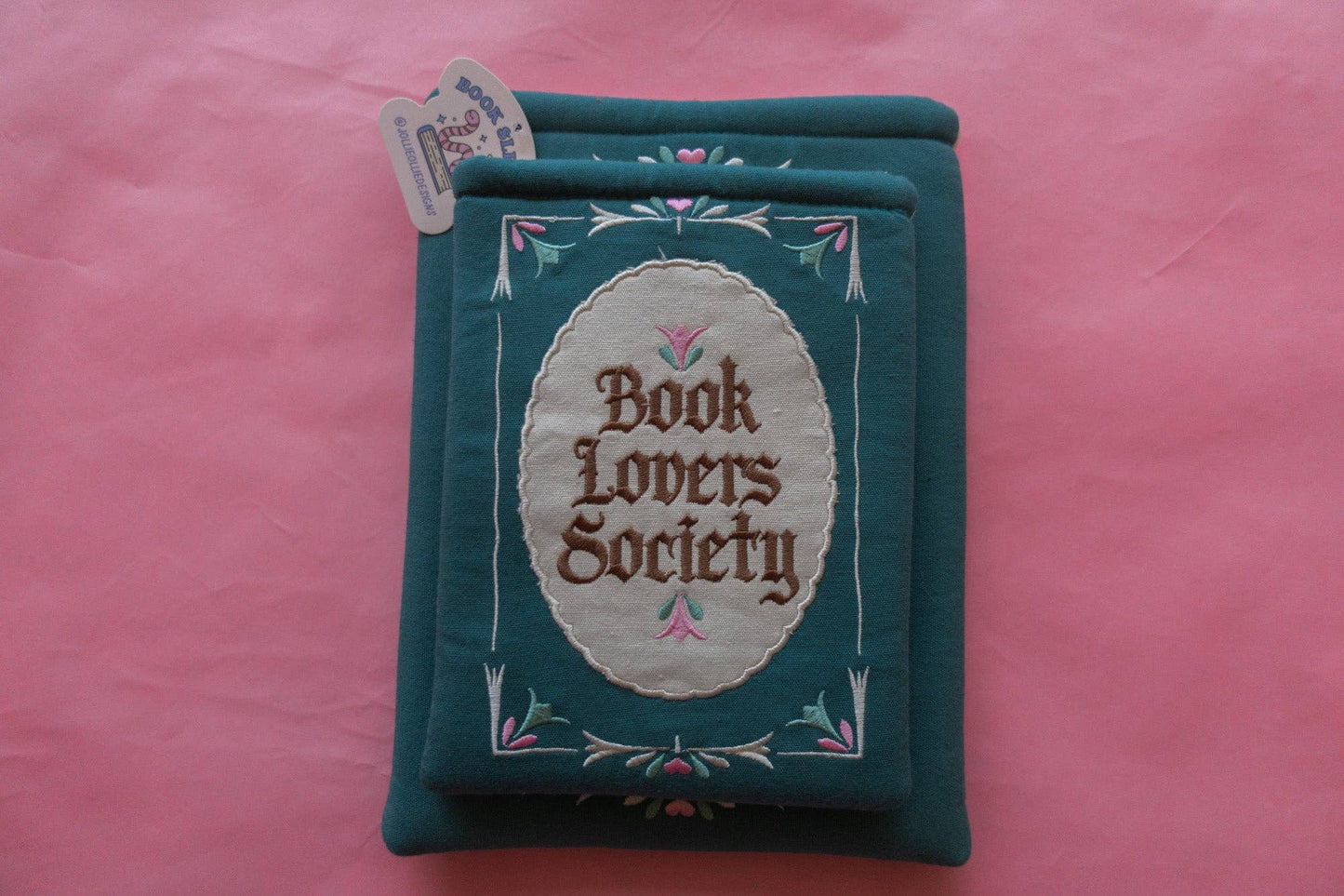 Book Society Embroidered Book Sleeve