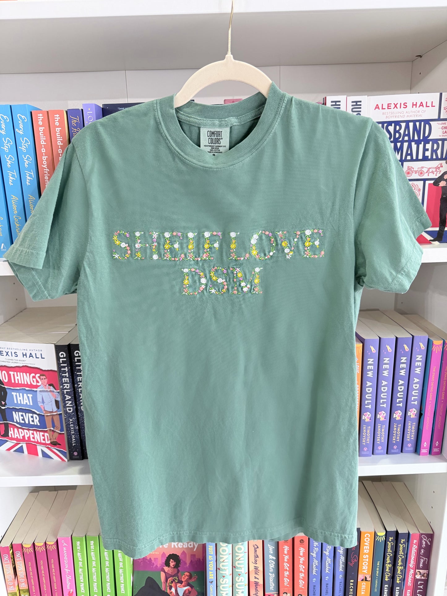 Green Shelf Love DSM Embroidered T-Shirt