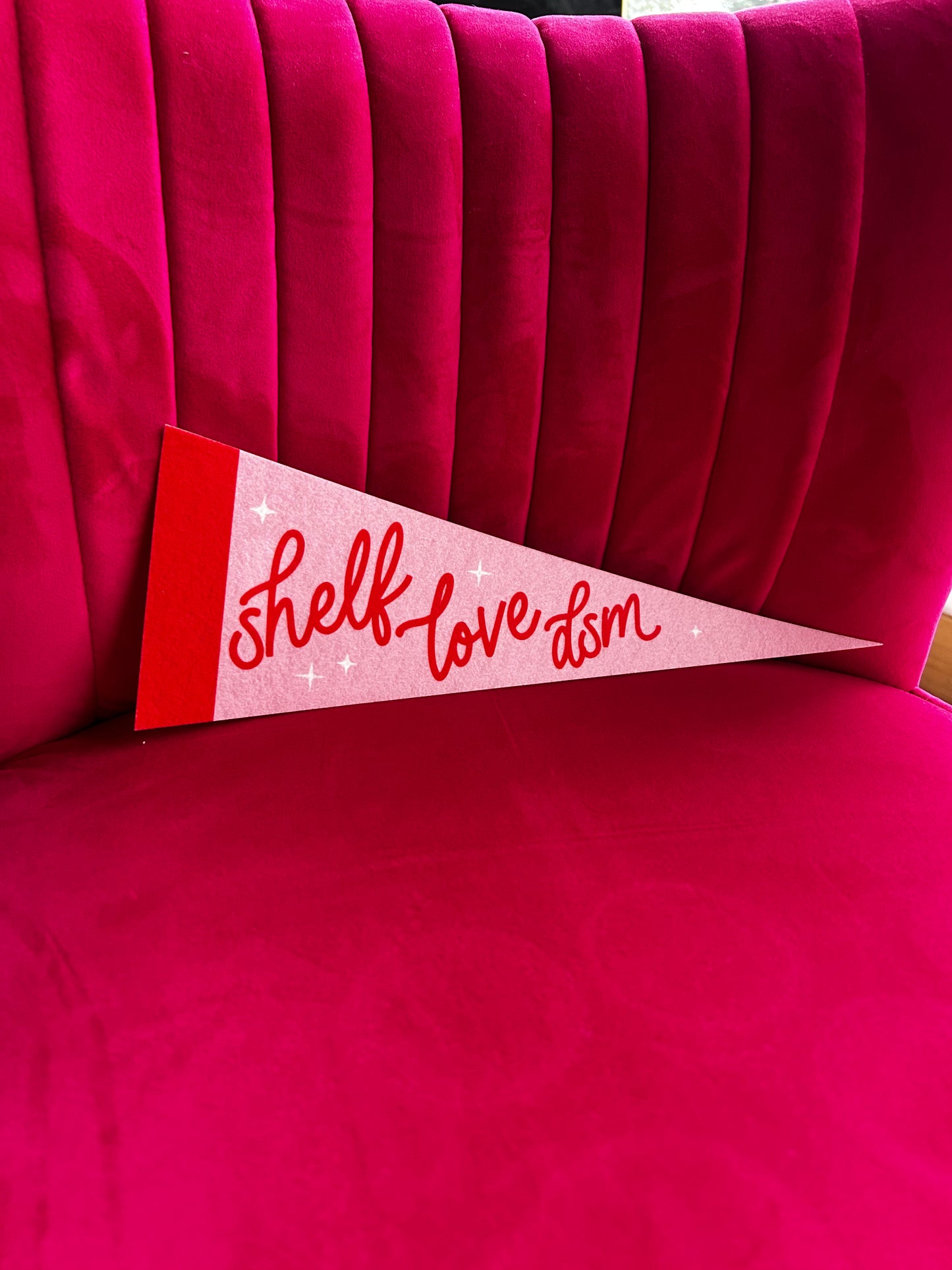 Shelf Love DSM Felt Pennant Flag