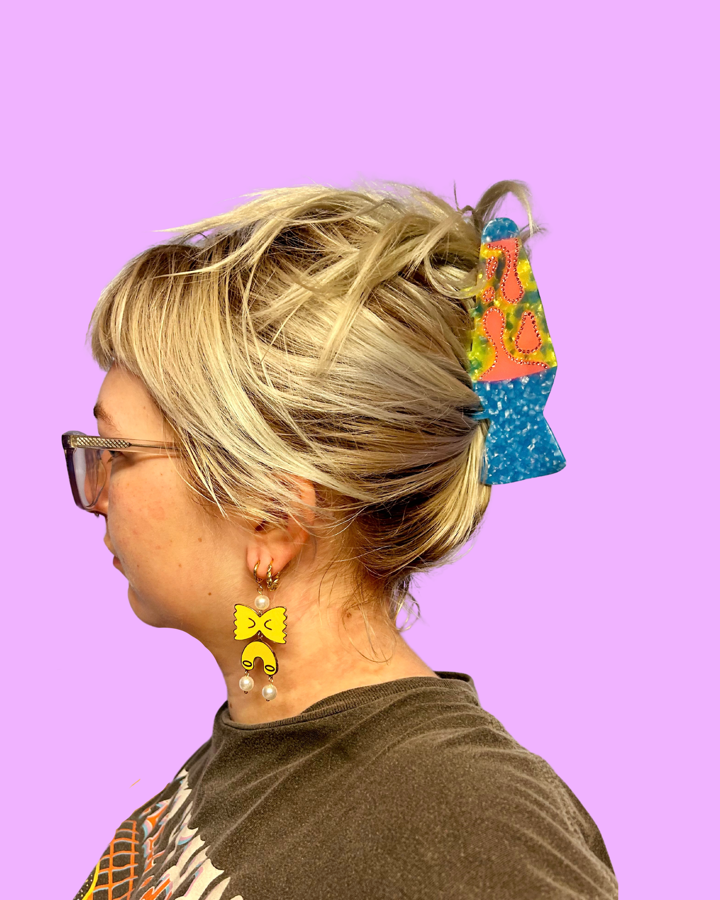 Rhinestone Lava Lamp Hair Claw Clip