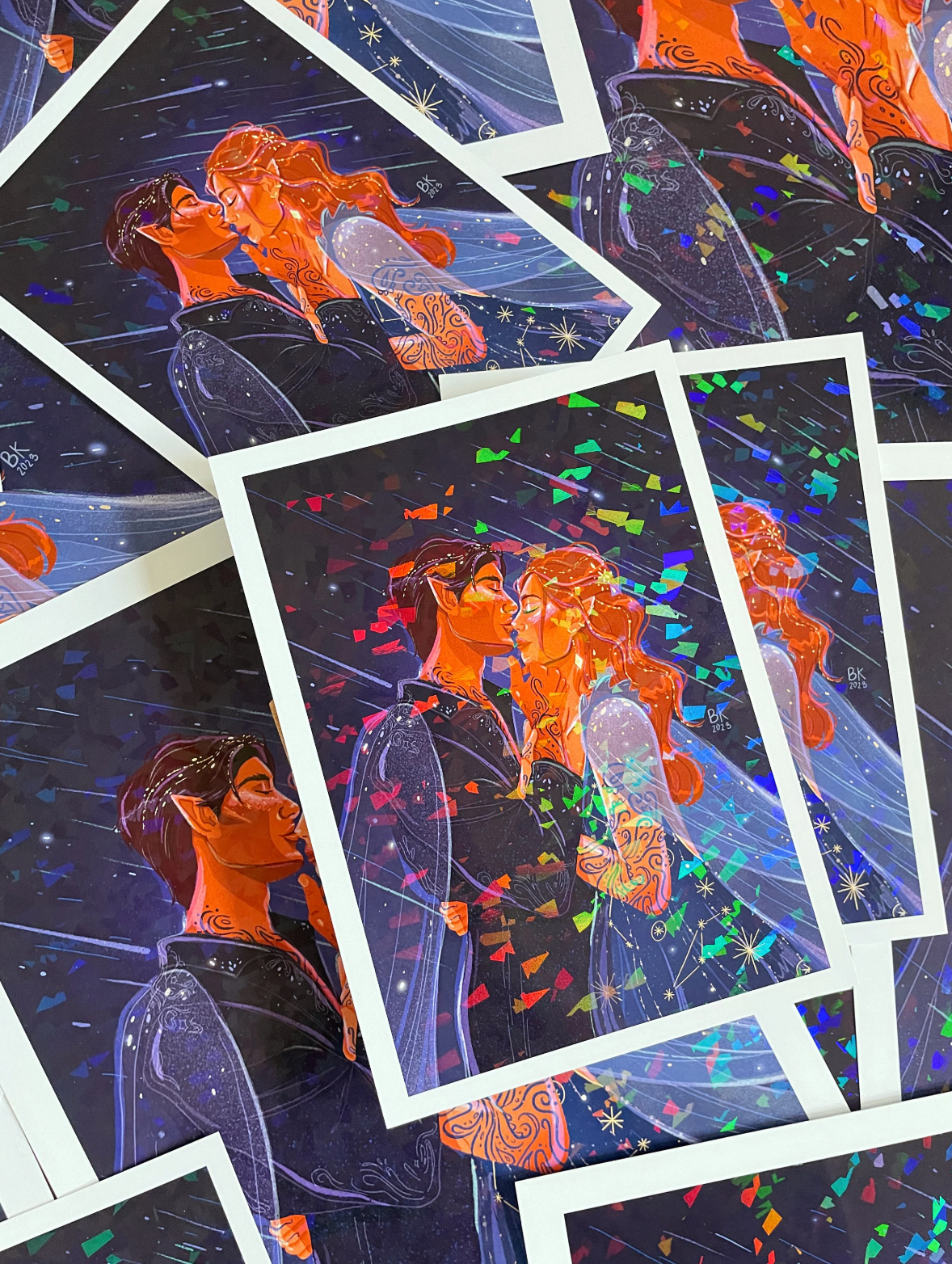 Feyre & Rhysand Holographic print: 5x7