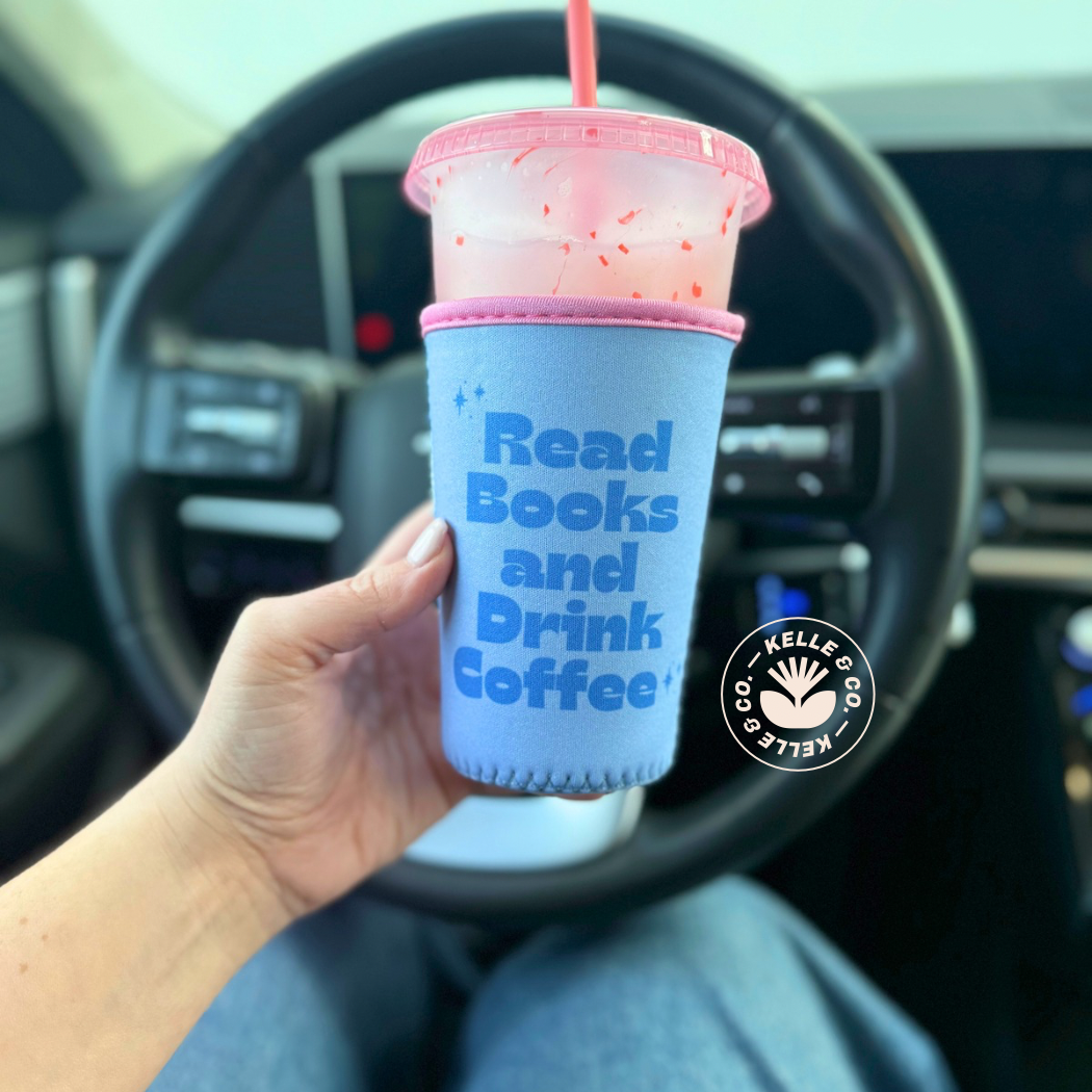 “Read books and drink coffee” Coffee Sleeve
