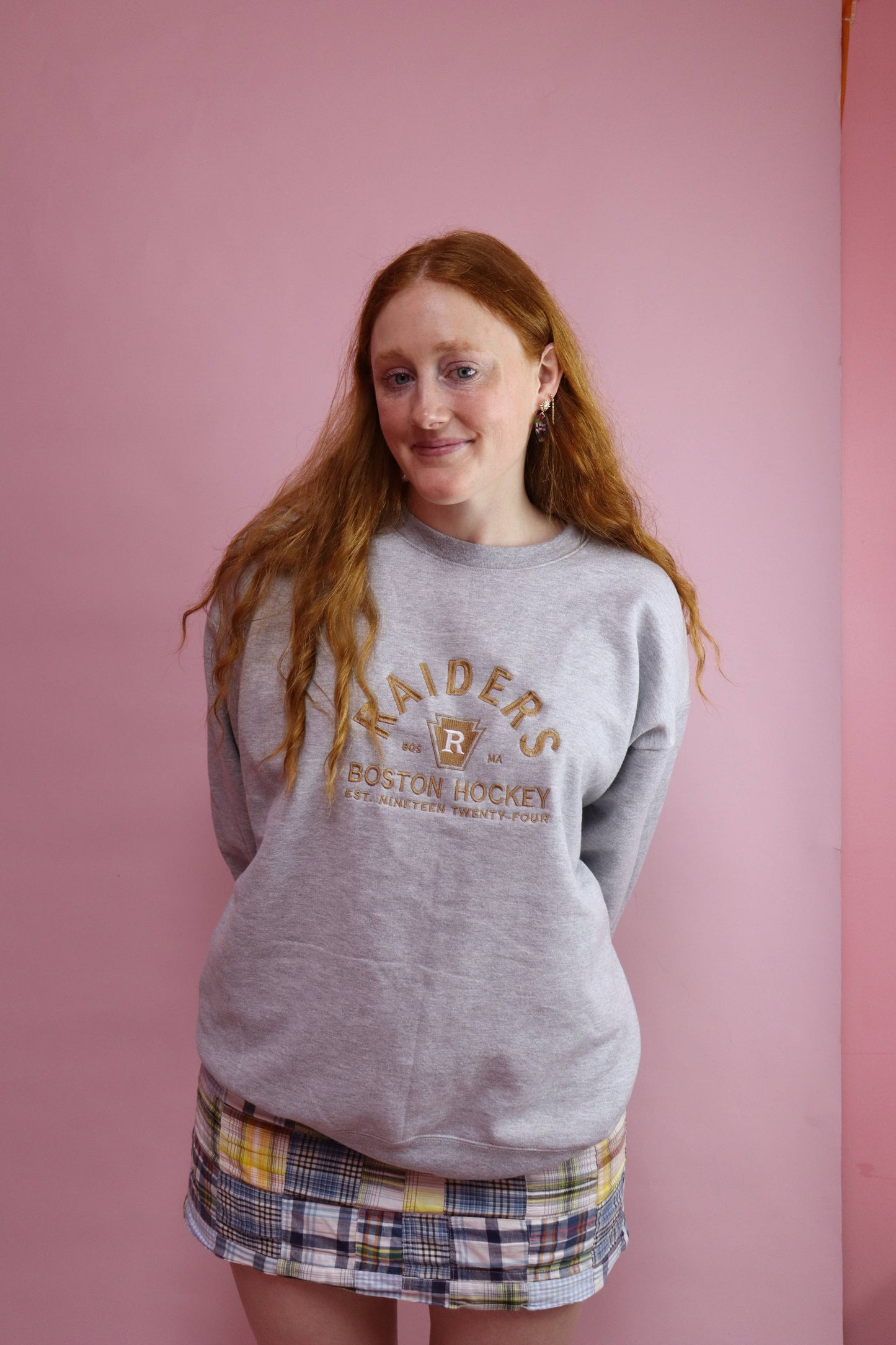 Gray Boston Raiders Heated Rivalry Crewneck