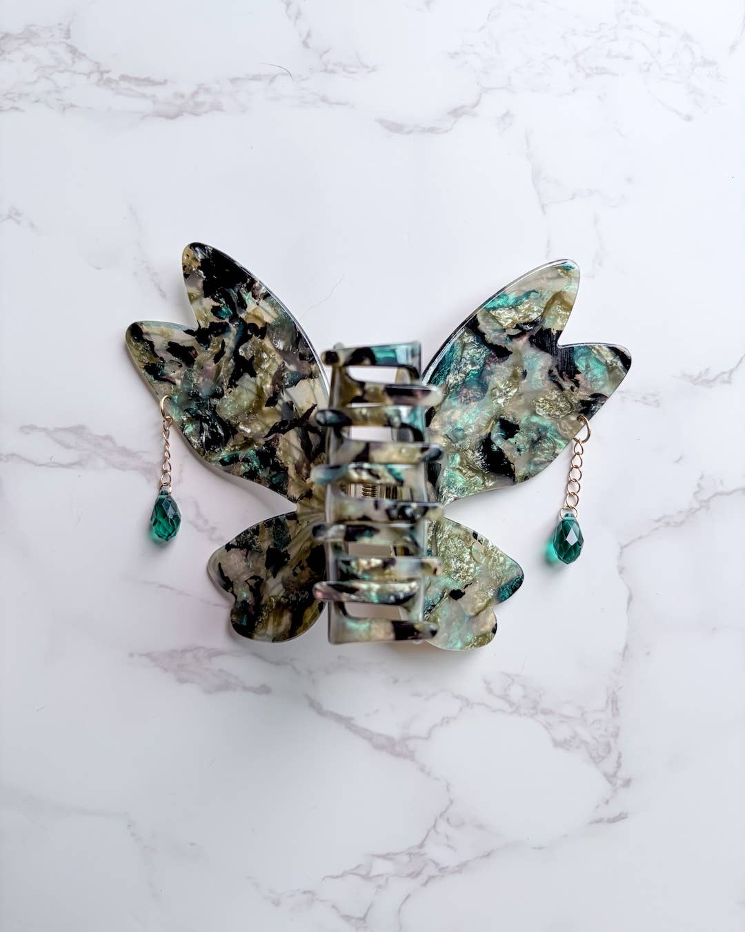 Sage Green Fairy Wings Claw Clip