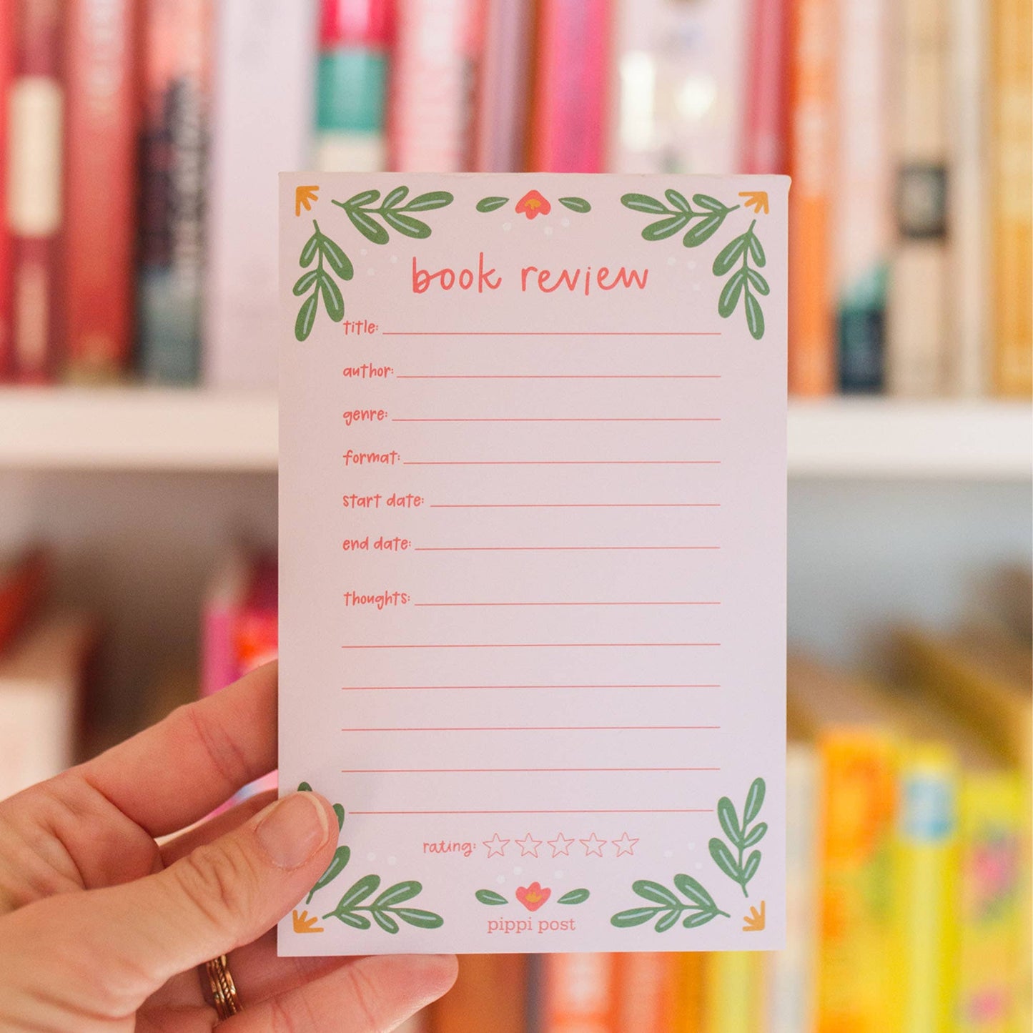 Pink Book Review 4x6 Notepad