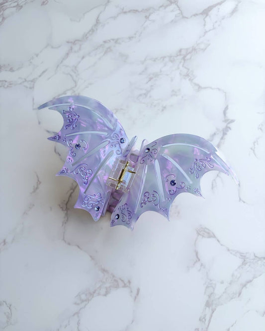 Bat Wing Hair Claw Clip - Pastel Violet