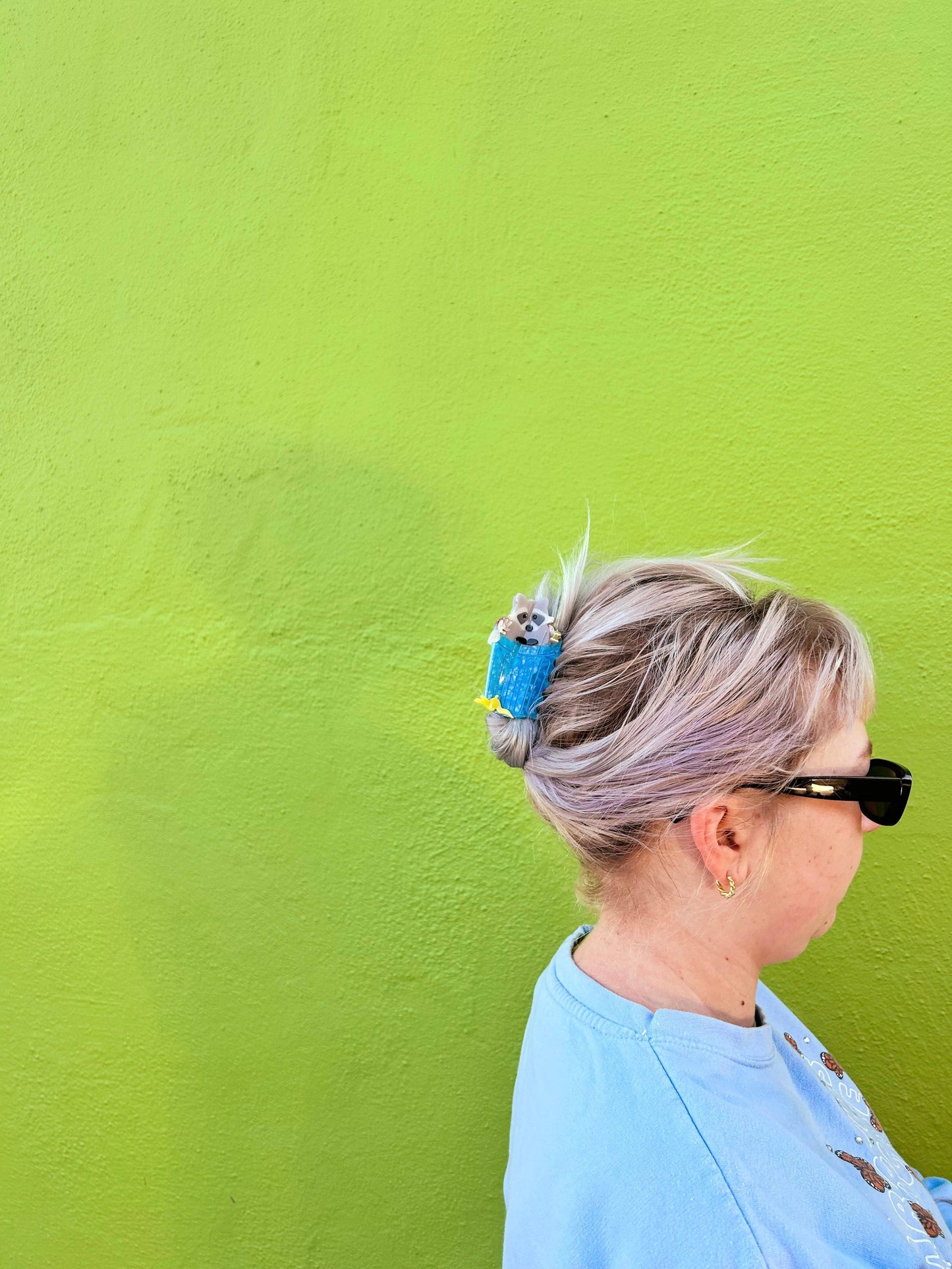 Trash Panda Raccoon Hair Claw Clip