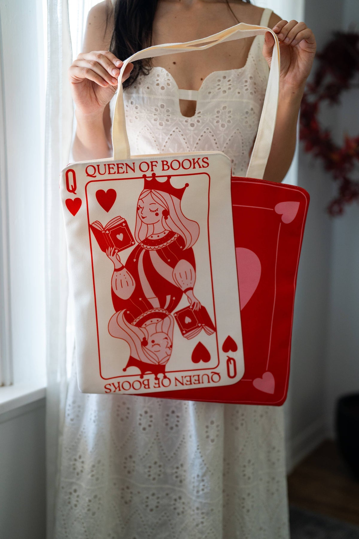 Queen of Books Tote Bag