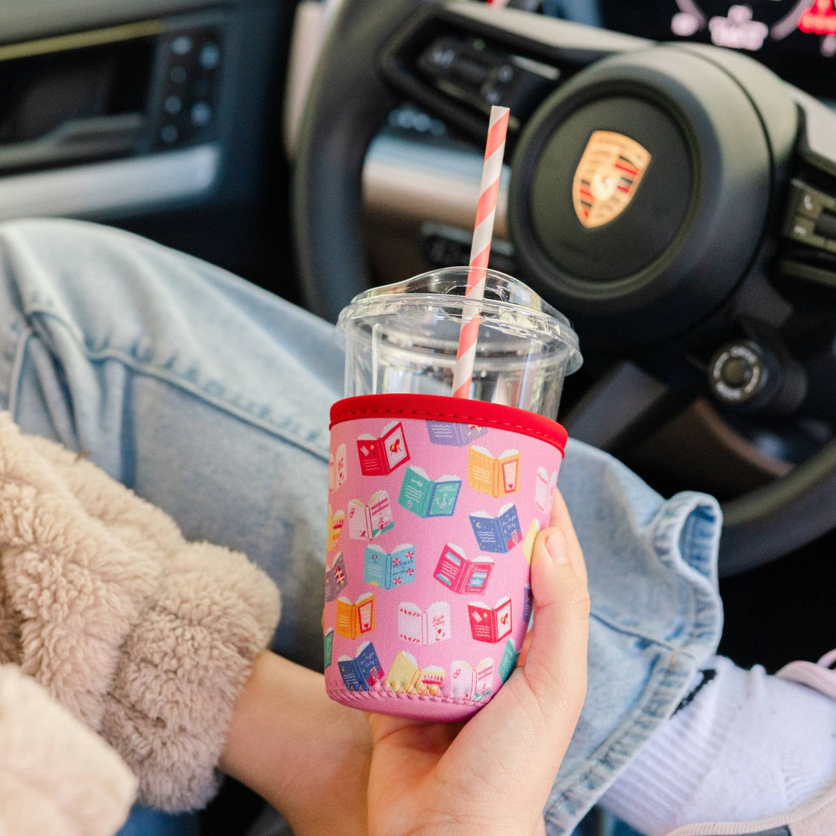 Rom Com Book Themed Beverage Sleeve -  Medium