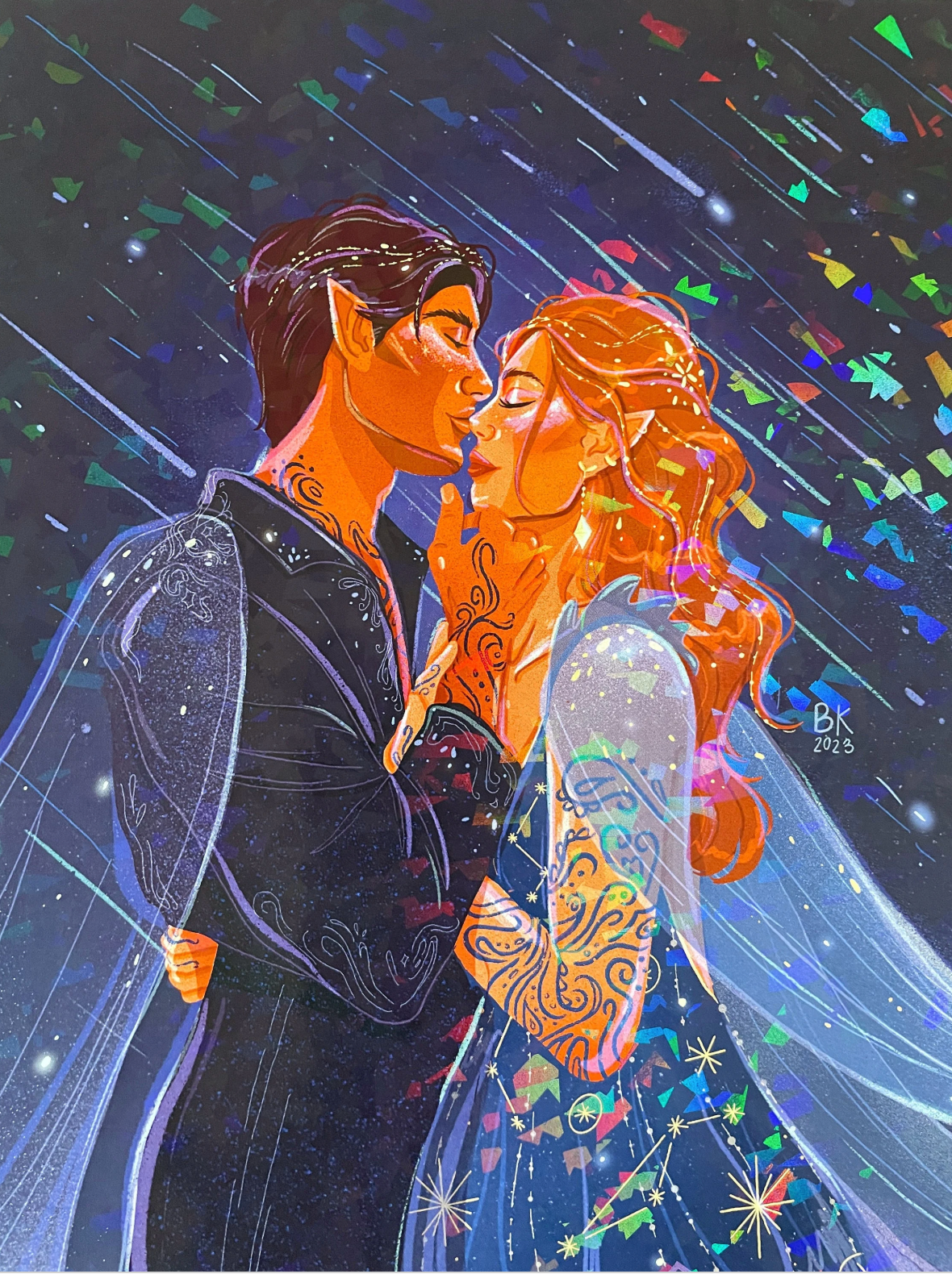Feyre & Rhysand Holographic print: 5x7