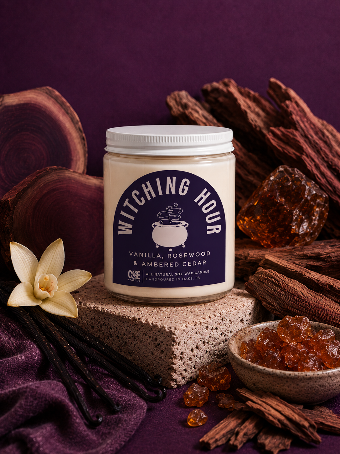 Witching Hour Scented Candle: 8 oz Candle