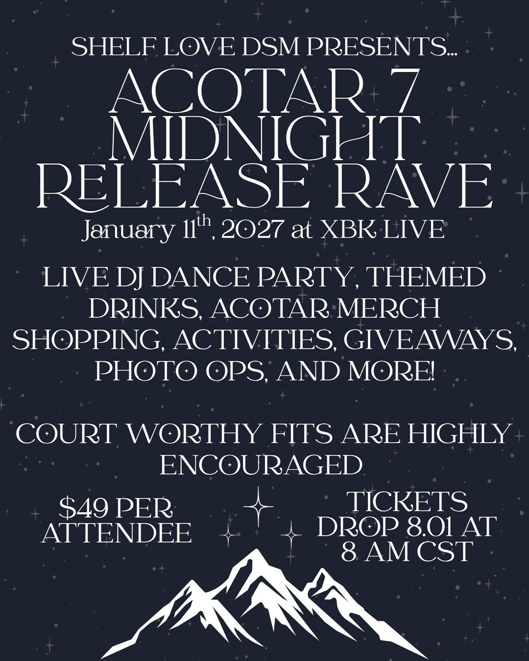 ACOTAR 7 Midnight Release Rave (18+)