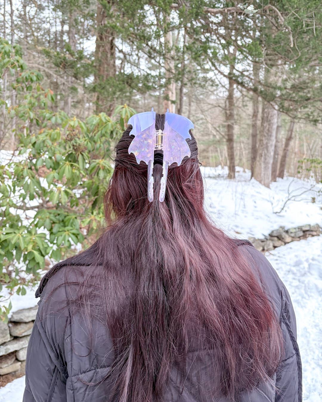 Purple Dragon Hair Claw Clip