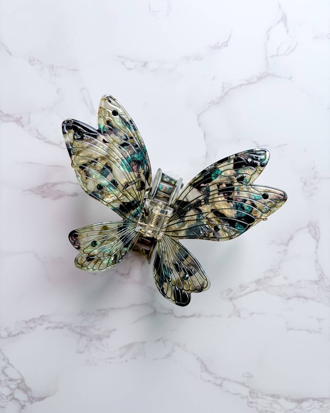 Sage Green Fairy Wings Claw Clip