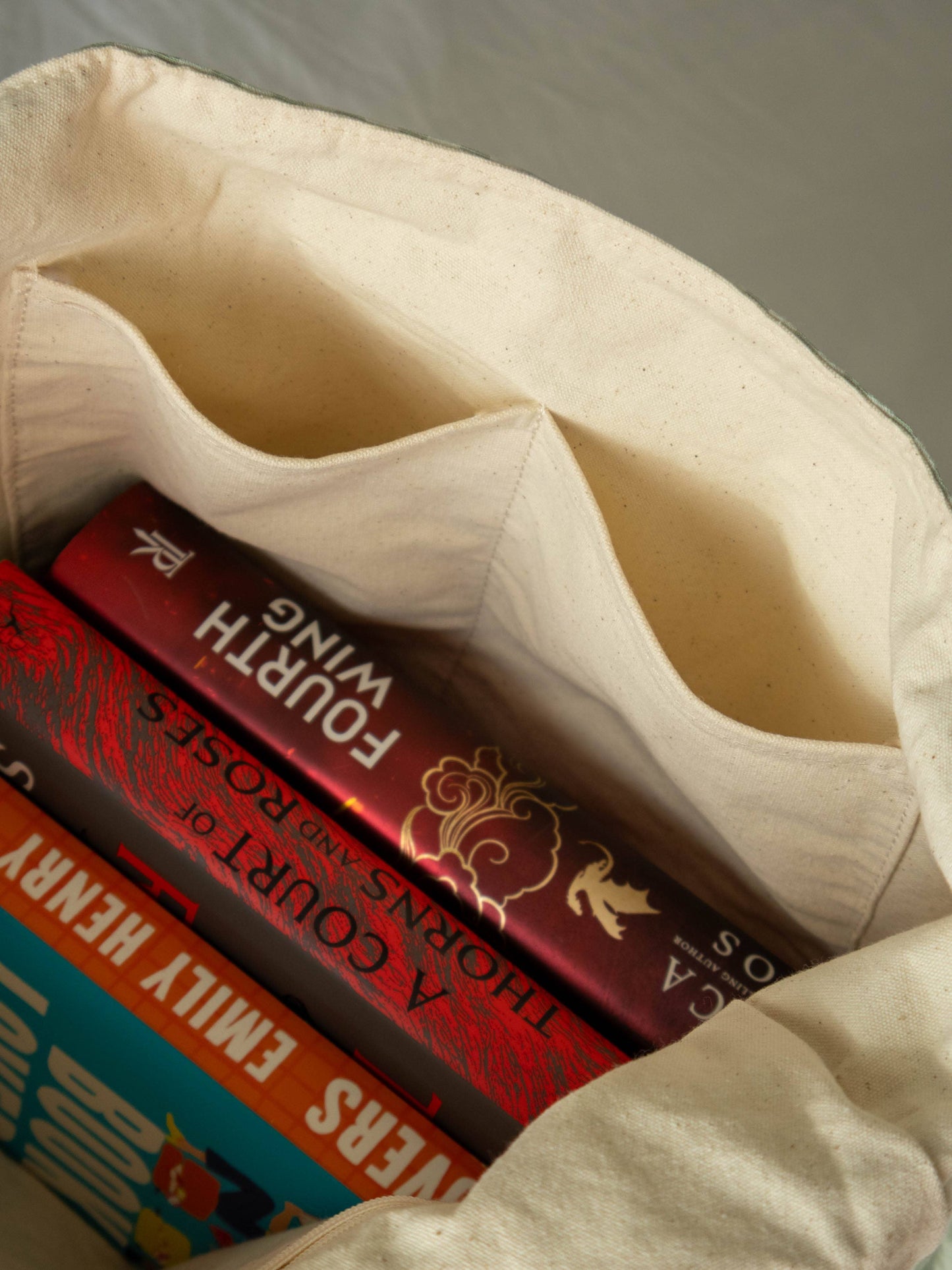 Book Lover Bow Tote in Blue Gingham