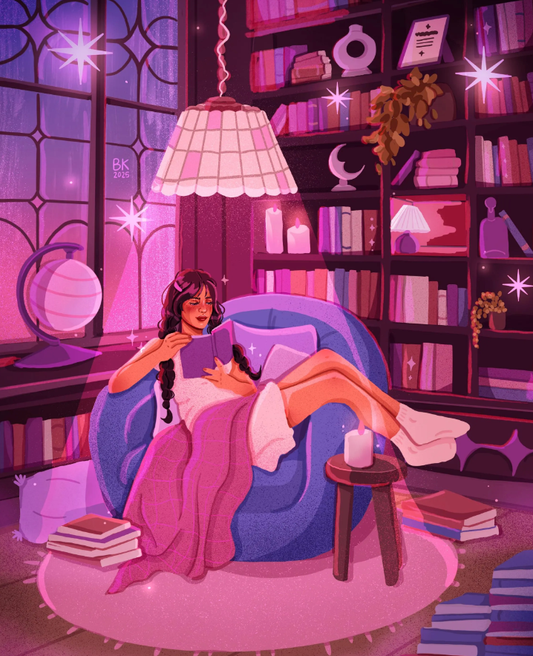 Cozy Reading Nook Print : 11x14