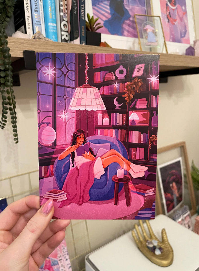 Cozy Reading Nook Print : 11x14