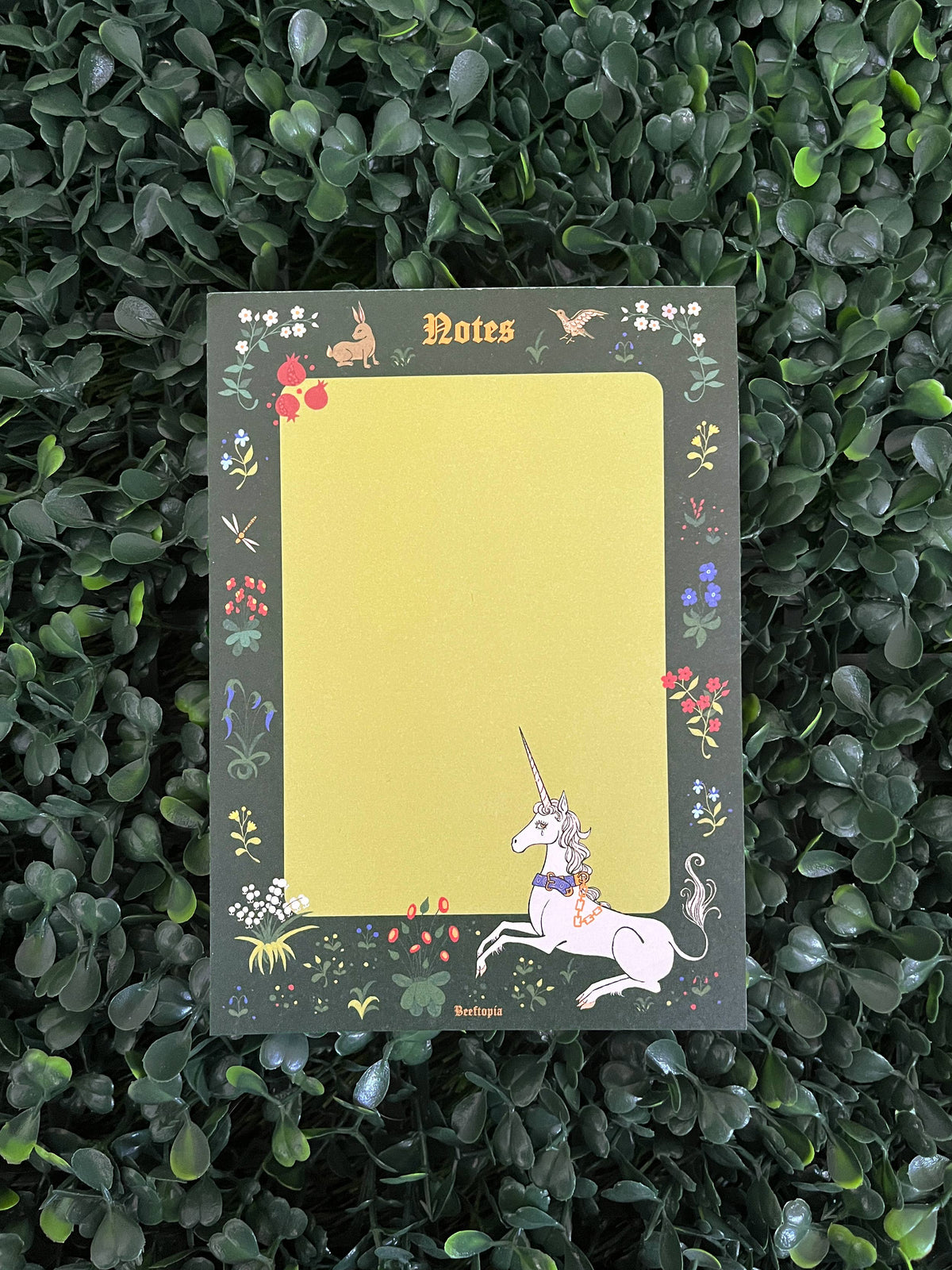 Unicorn Tapestry Medieval A6 Notepad