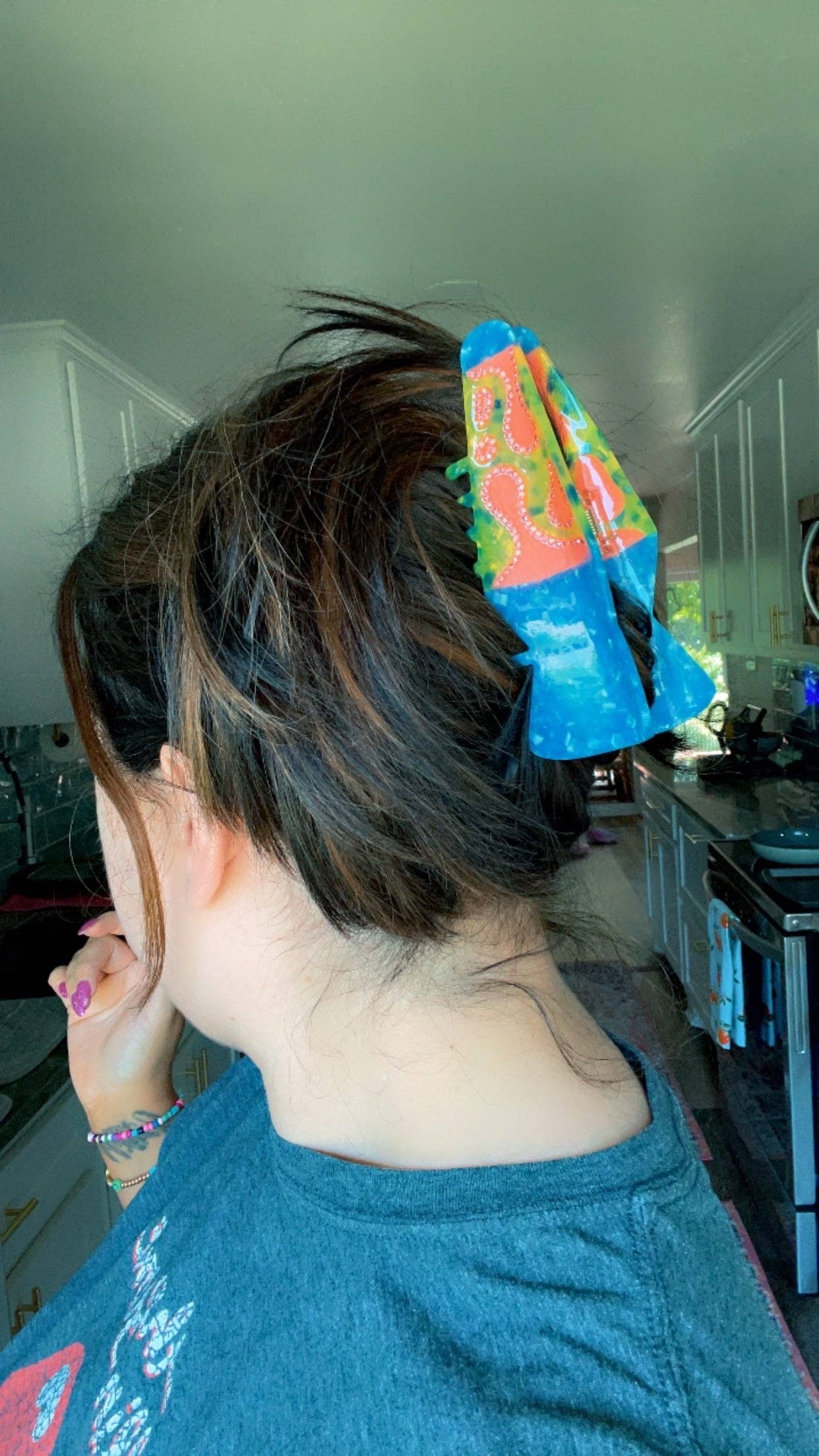 Rhinestone Lava Lamp Hair Claw Clip