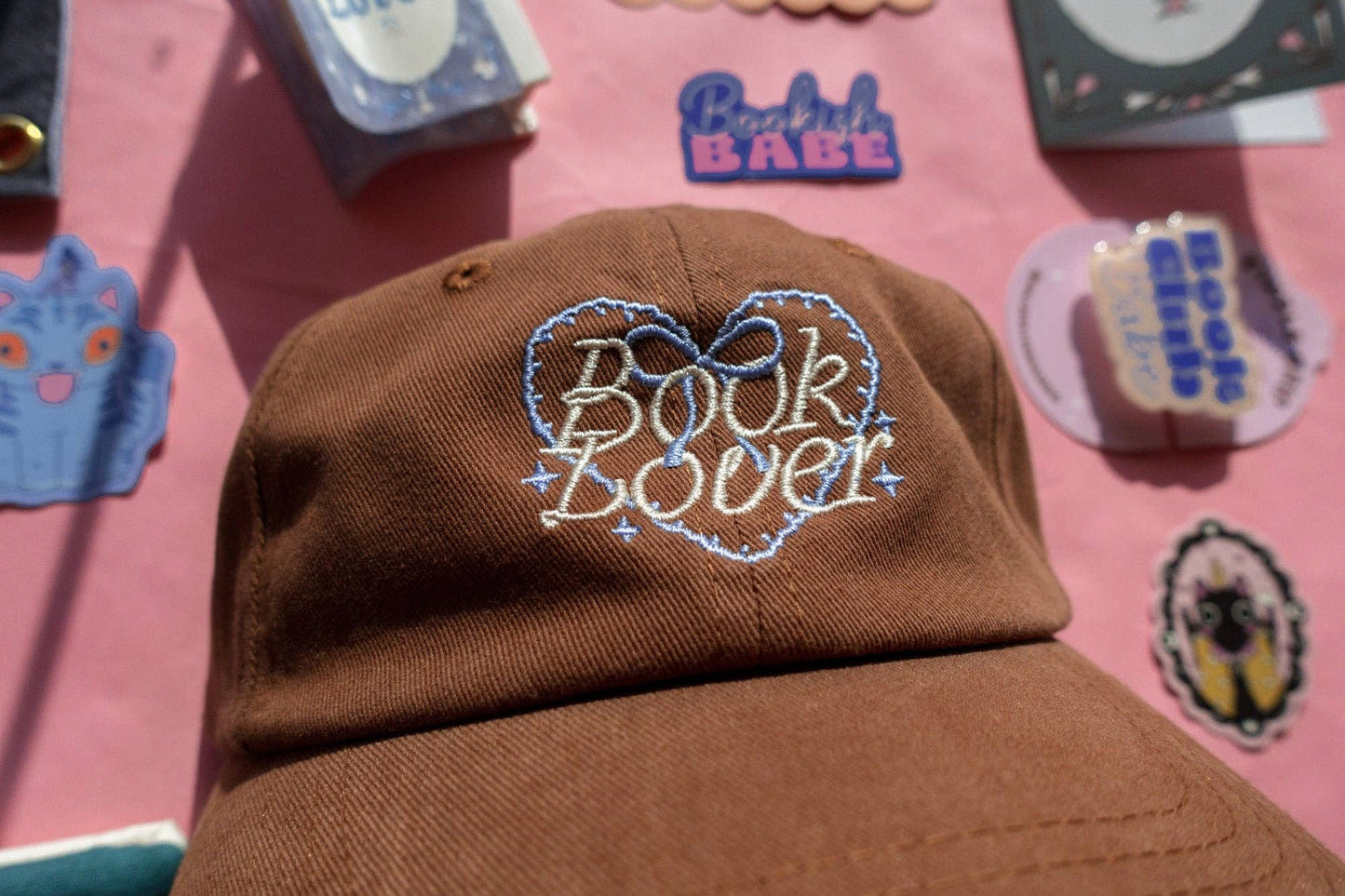 Brown "Book Lover" Baseball Hat