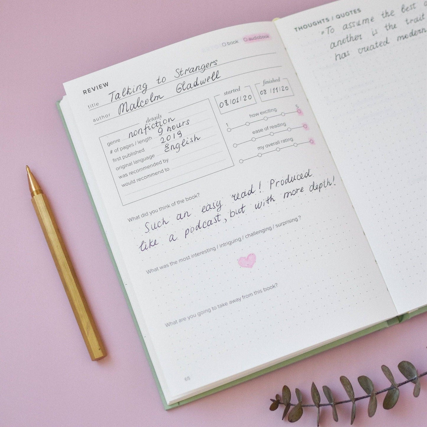 Blue Reading Journal (Original)