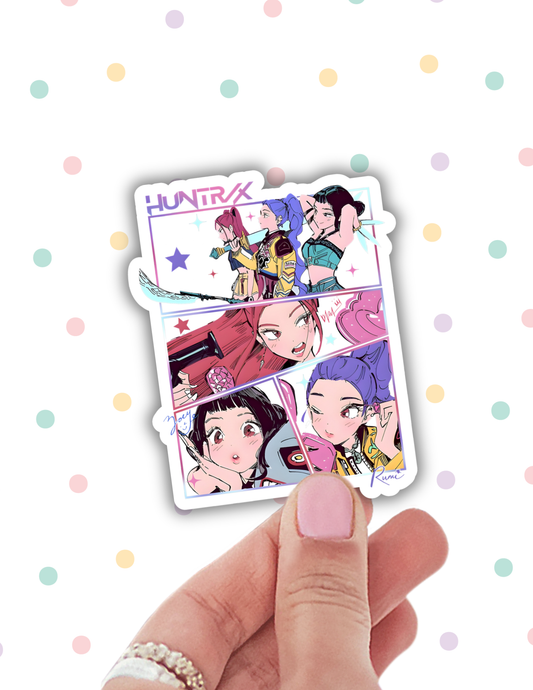 Huntrix stickers,K pop trendy stickers,laptop decals