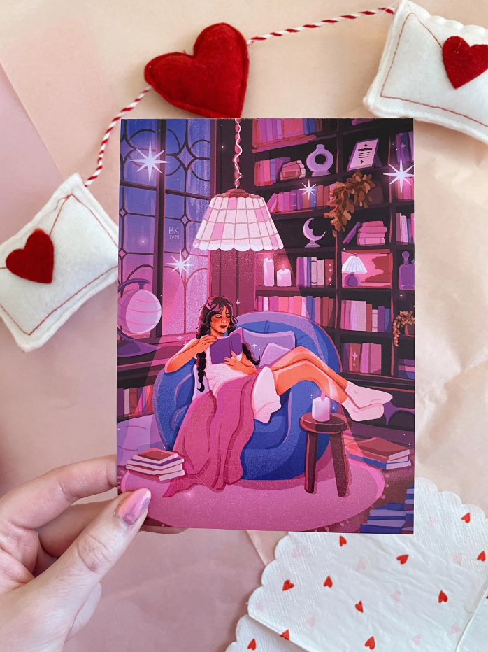 Cozy Reading Nook Print : 11x14