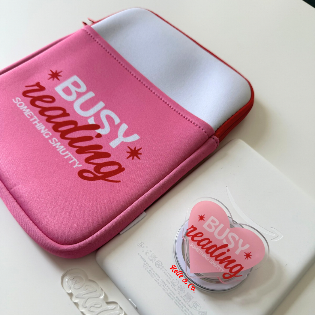 "Busy Reading Something Smutty" Book & Kindle Sleeve
