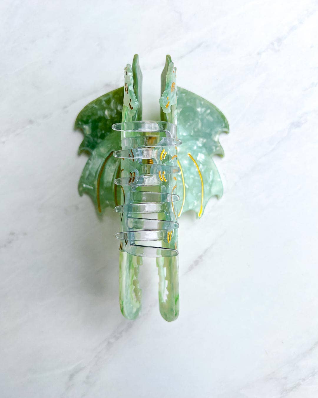 Green Dragon Hair Claw Clip