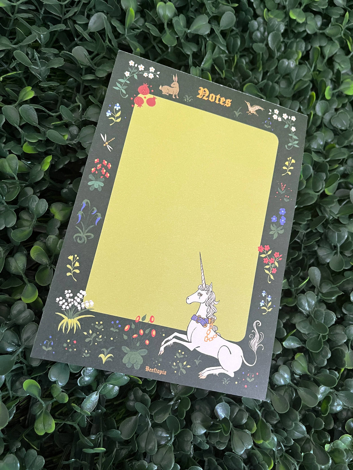 Unicorn Tapestry Medieval A6 Notepad