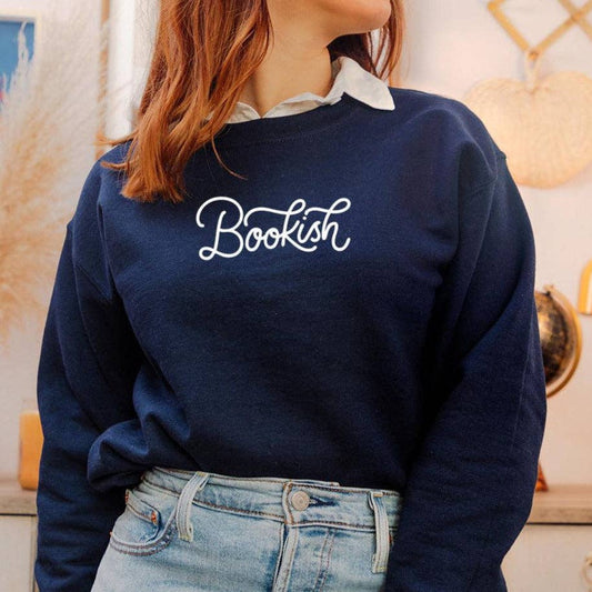 Dark Blue Bookish Crewneck Sweatshirt