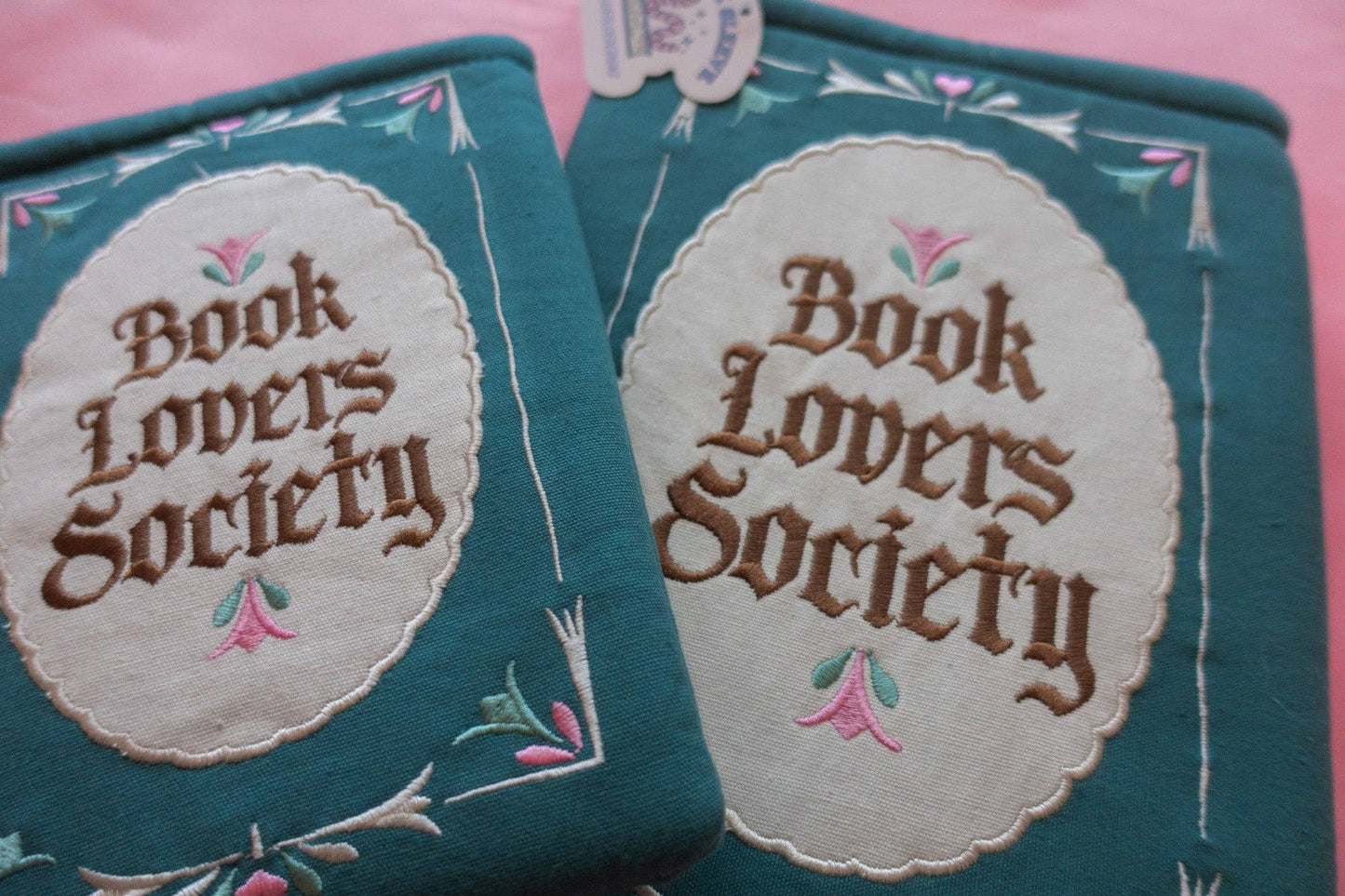 Book Society Embroidered Book Sleeve