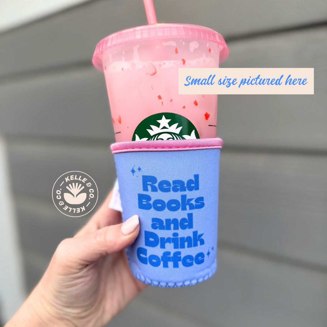 “Read books and drink coffee” Coffee Sleeve