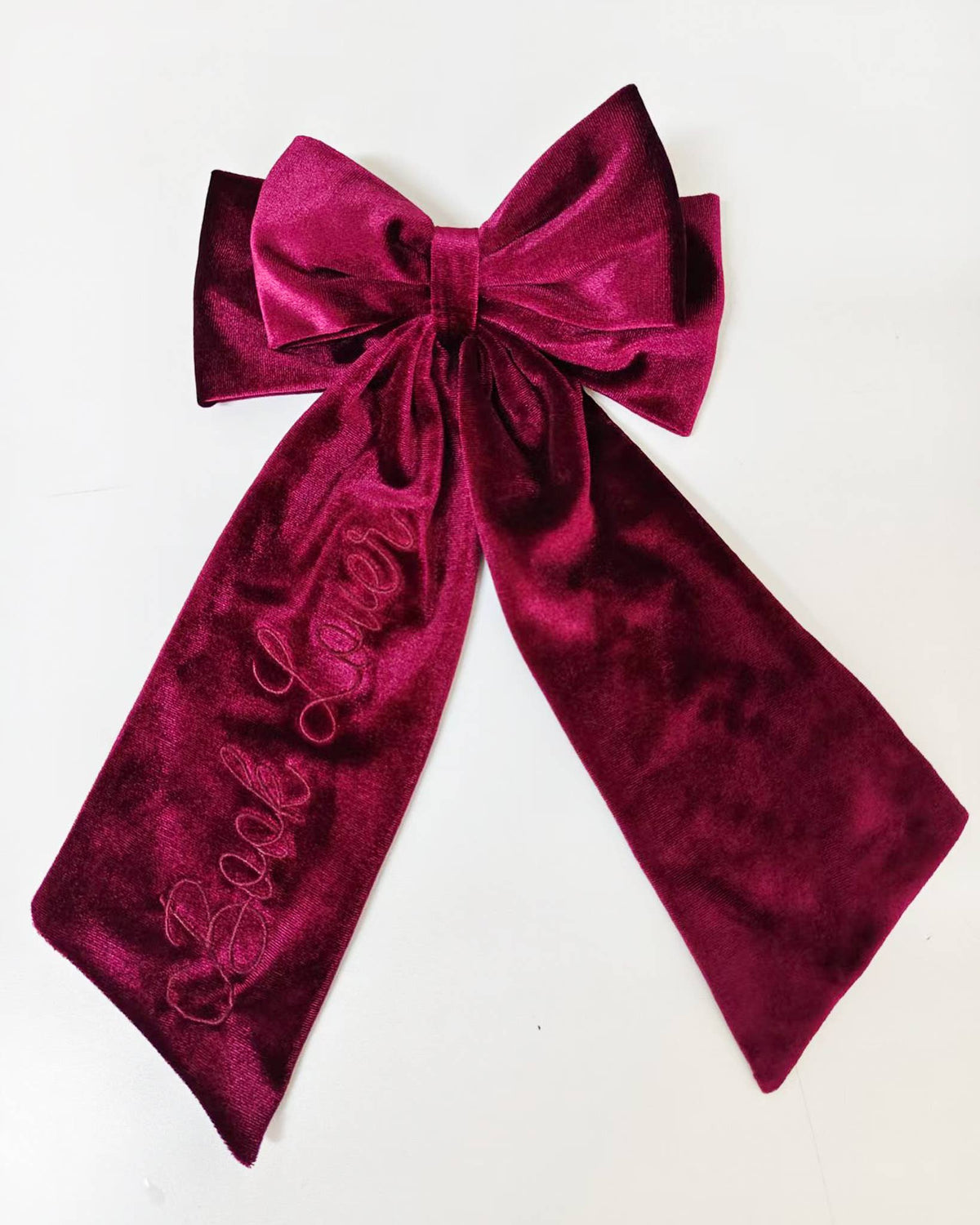 Book Lover Velvet Hair Bow | Bookish Hair Accessory