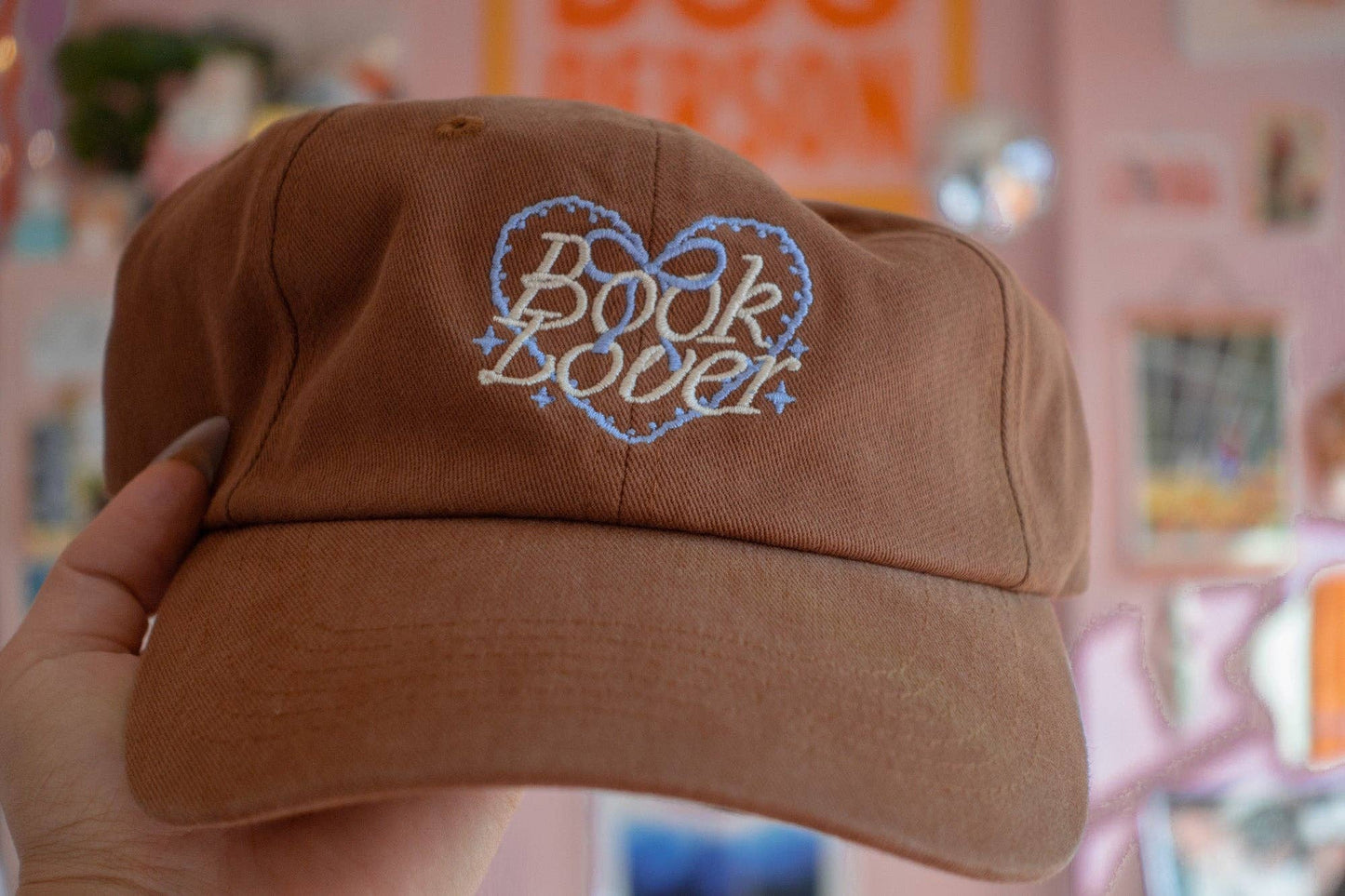 Brown "Book Lover" Baseball Hat