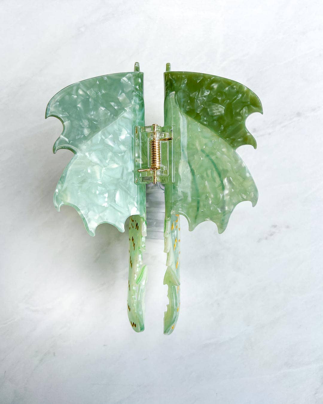 Green Dragon Hair Claw Clip