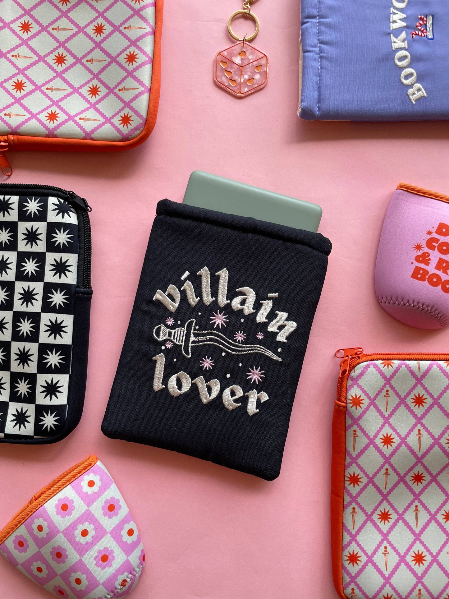 "Villain Lover" Embroidered Kindle Sleeve