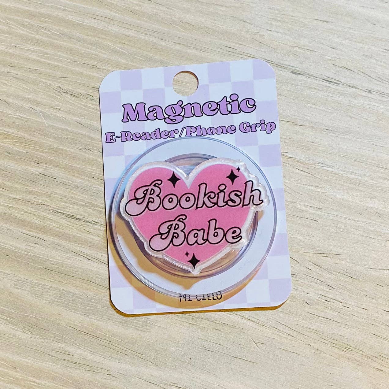 "Bookish Babe" E-Reader, Phone Grip for all Devices (Adhesive)