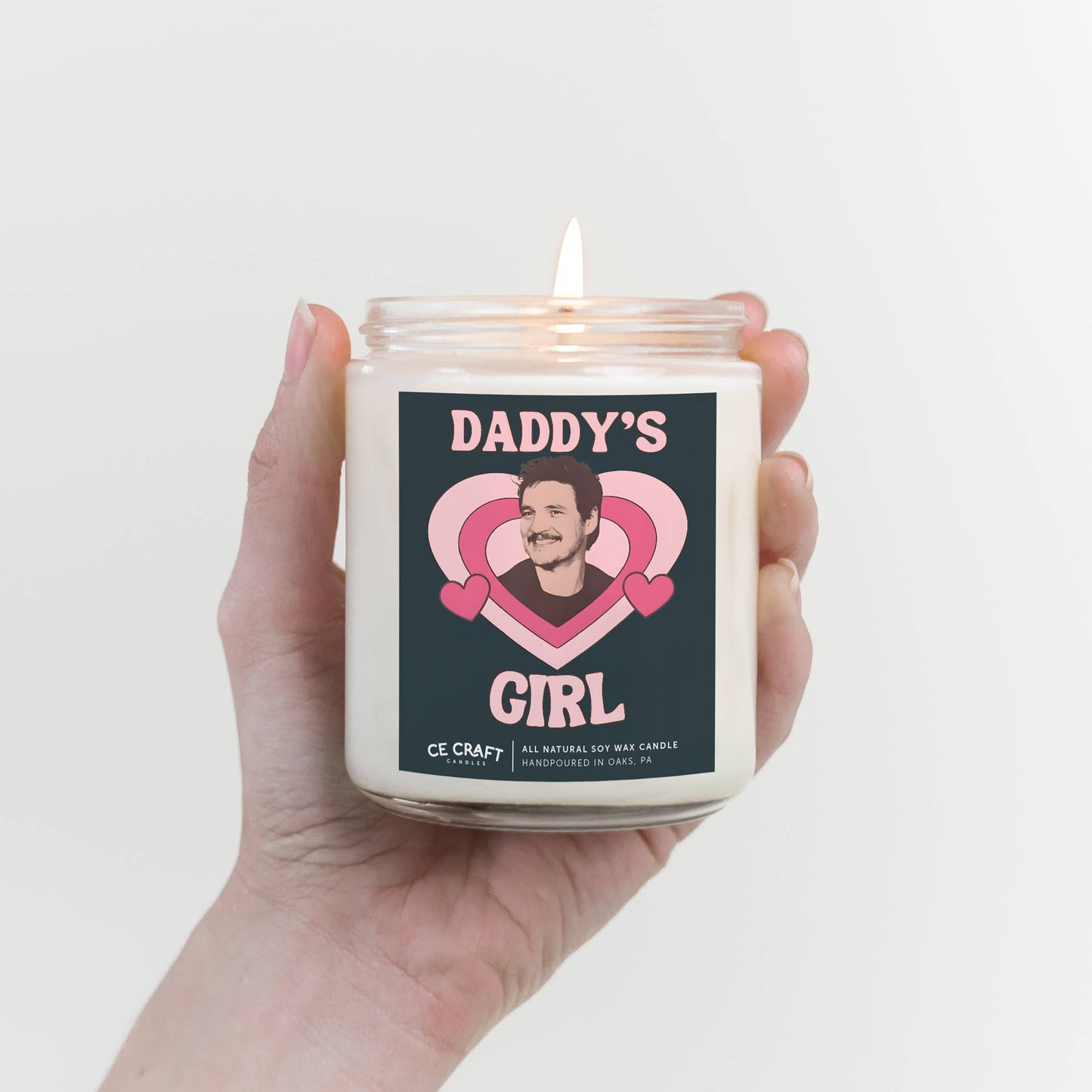 Pedro Pascal Daddy's Girl Candle: Apple + Mahogany / Standard