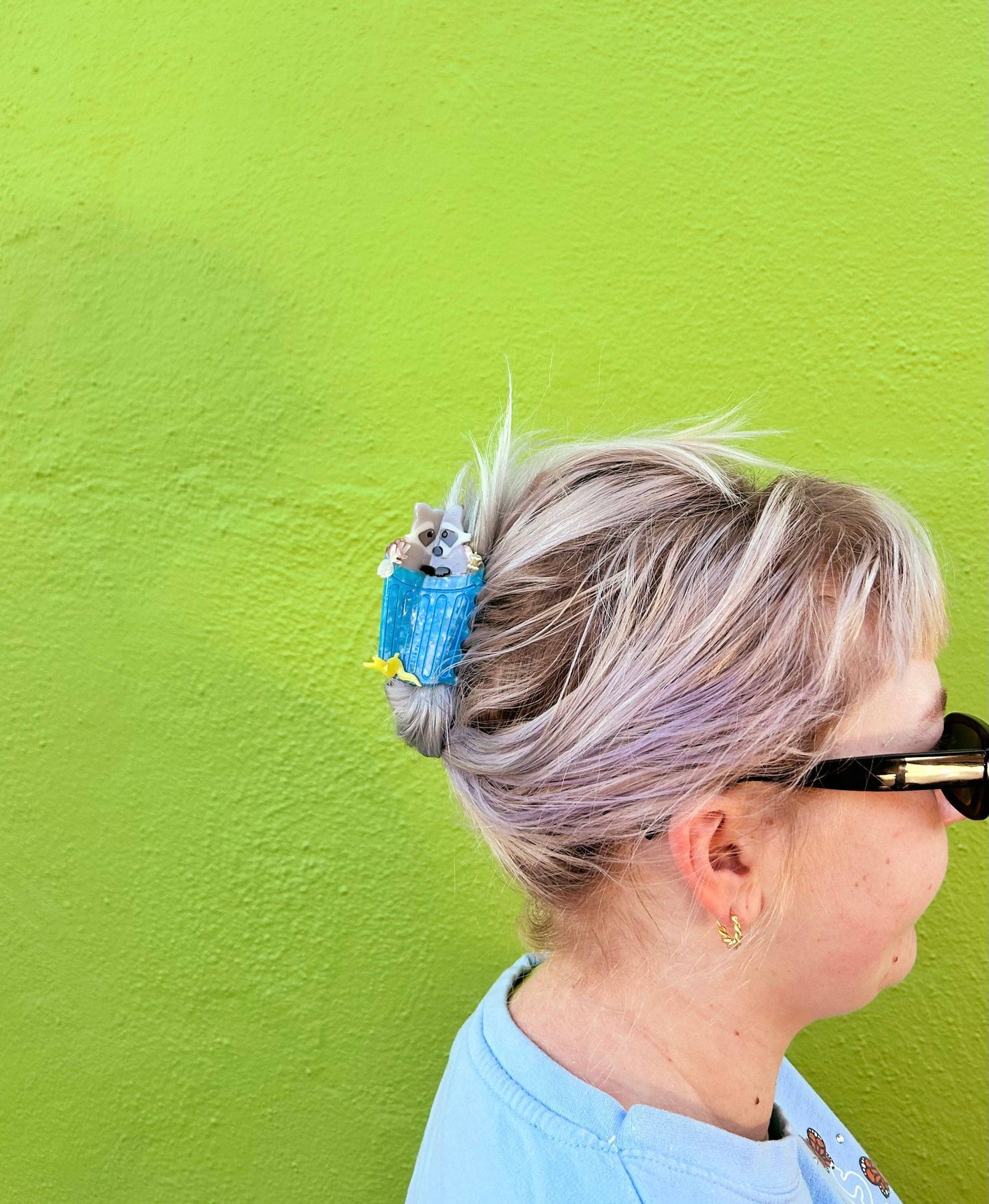 Trash Panda Raccoon Hair Claw Clip