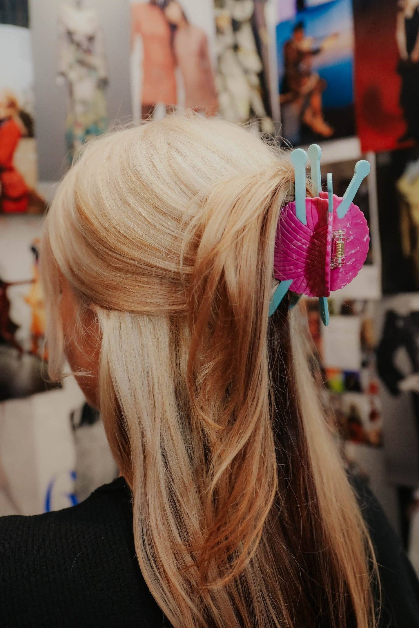 Knitting Needle Hair Claw Clip