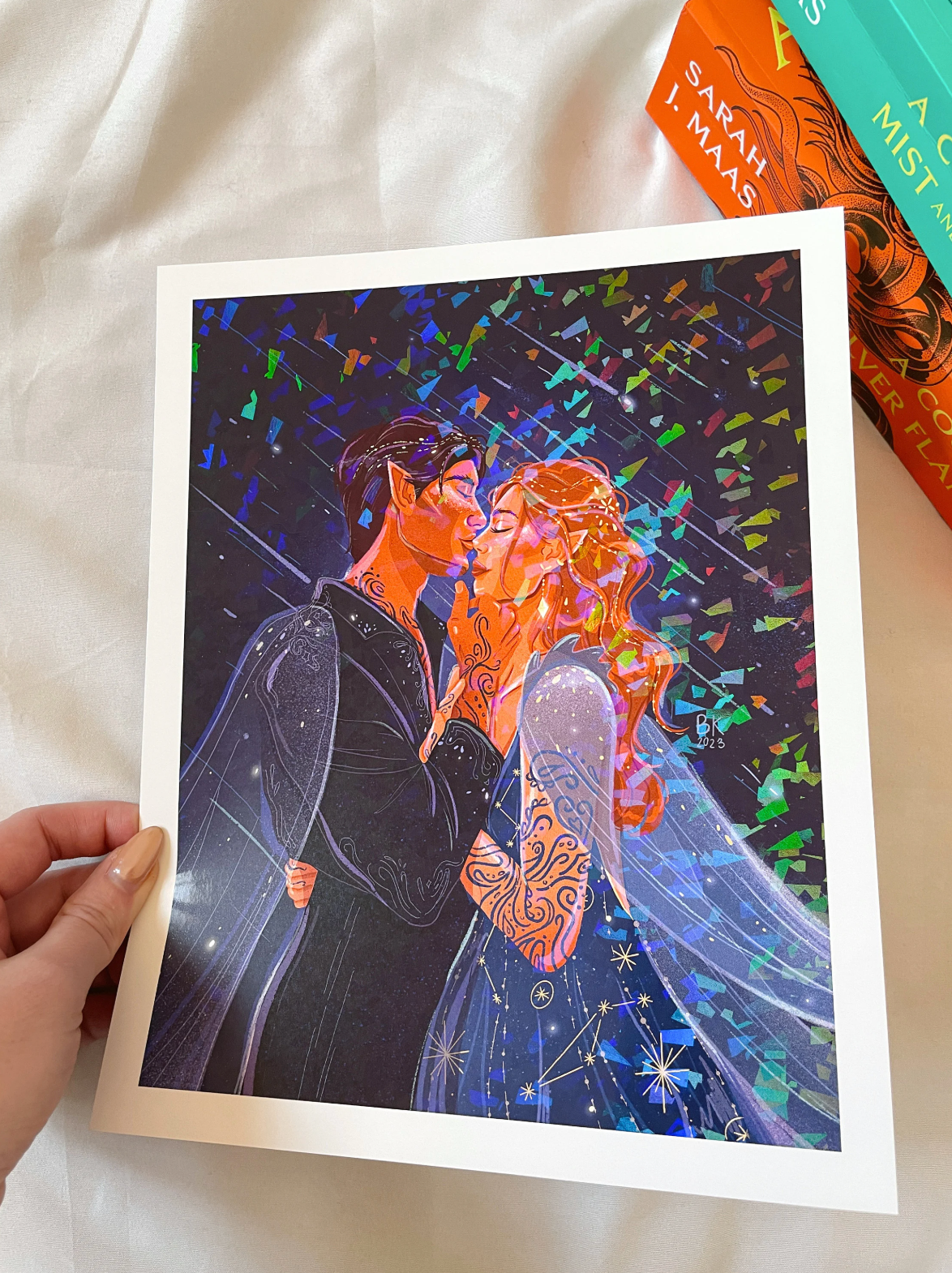 Feyre & Rhysand Holographic print: 5x7