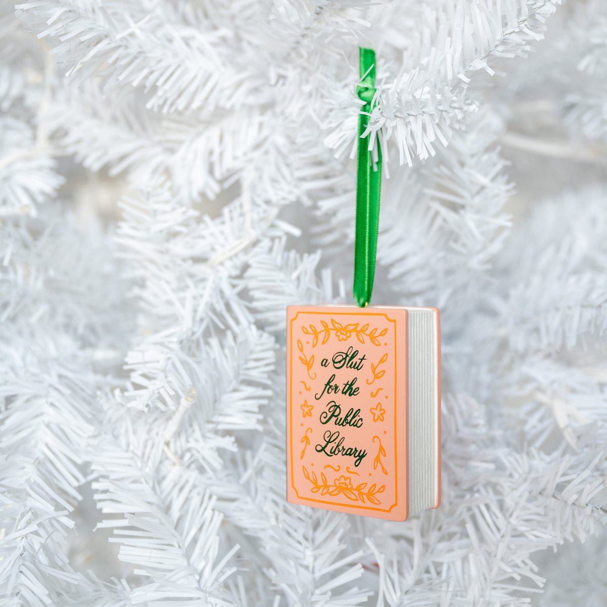 A Slut For The Public Library Christmas Ornament