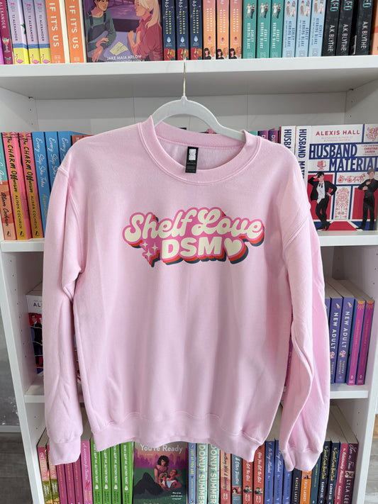 Pink Shelf Love DSM Printed Crewneck Sweatshirt