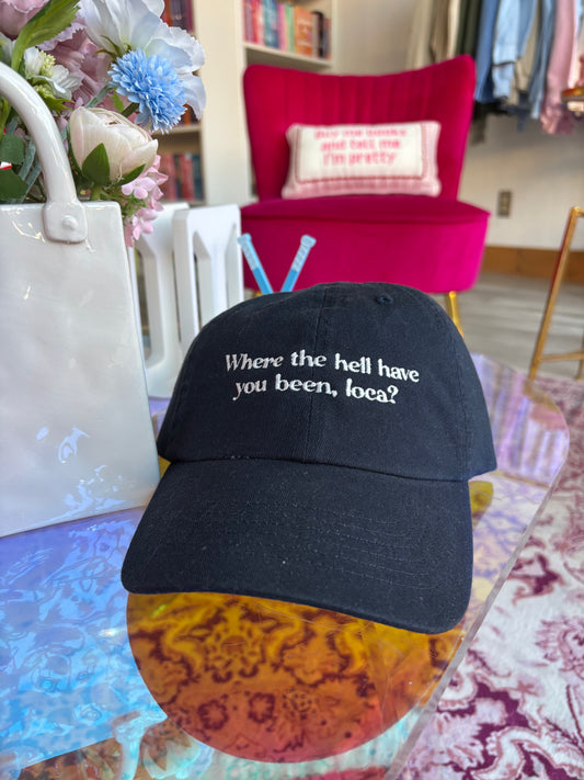 Navy "Where the Hell Have You Been, Loca?" Relaxed Fit Hat