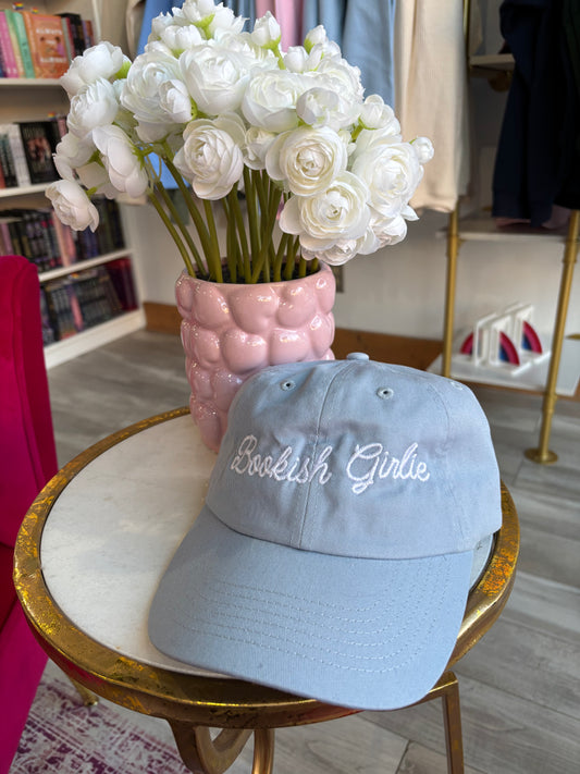 Light Blue "Bookish Girlie" Relaxed Fit Hat