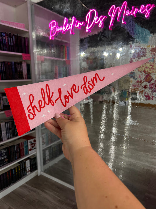 Shelf Love DSM Felt Pennant Flag