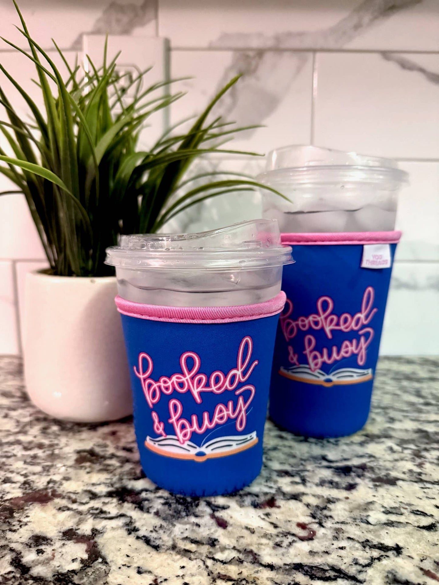 "Booked & Busy" Iced Coffee Drink Sleeve